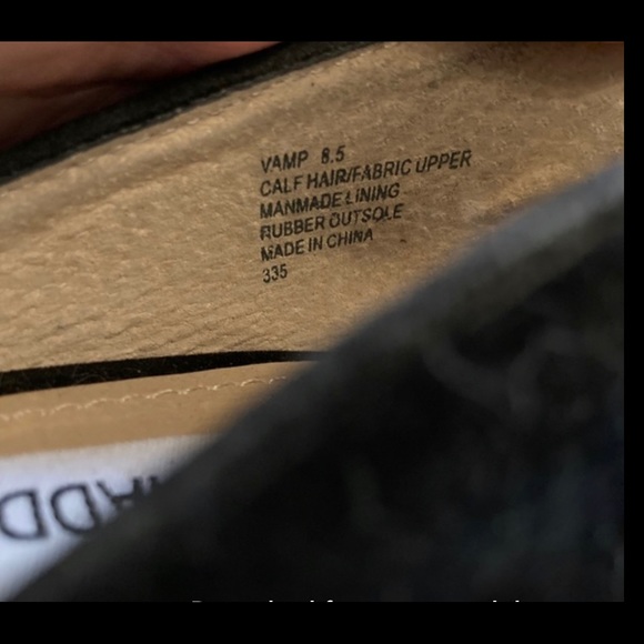 Steve Madden Calf Hair Slip On Flats Shoe Leopard - Picture 6 of 6